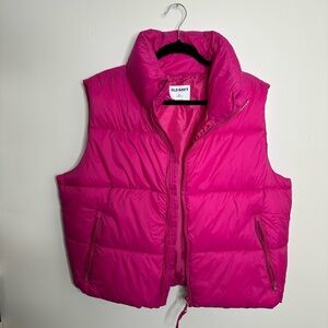 Old Navy Fuchsia Cropped Puffer Vest